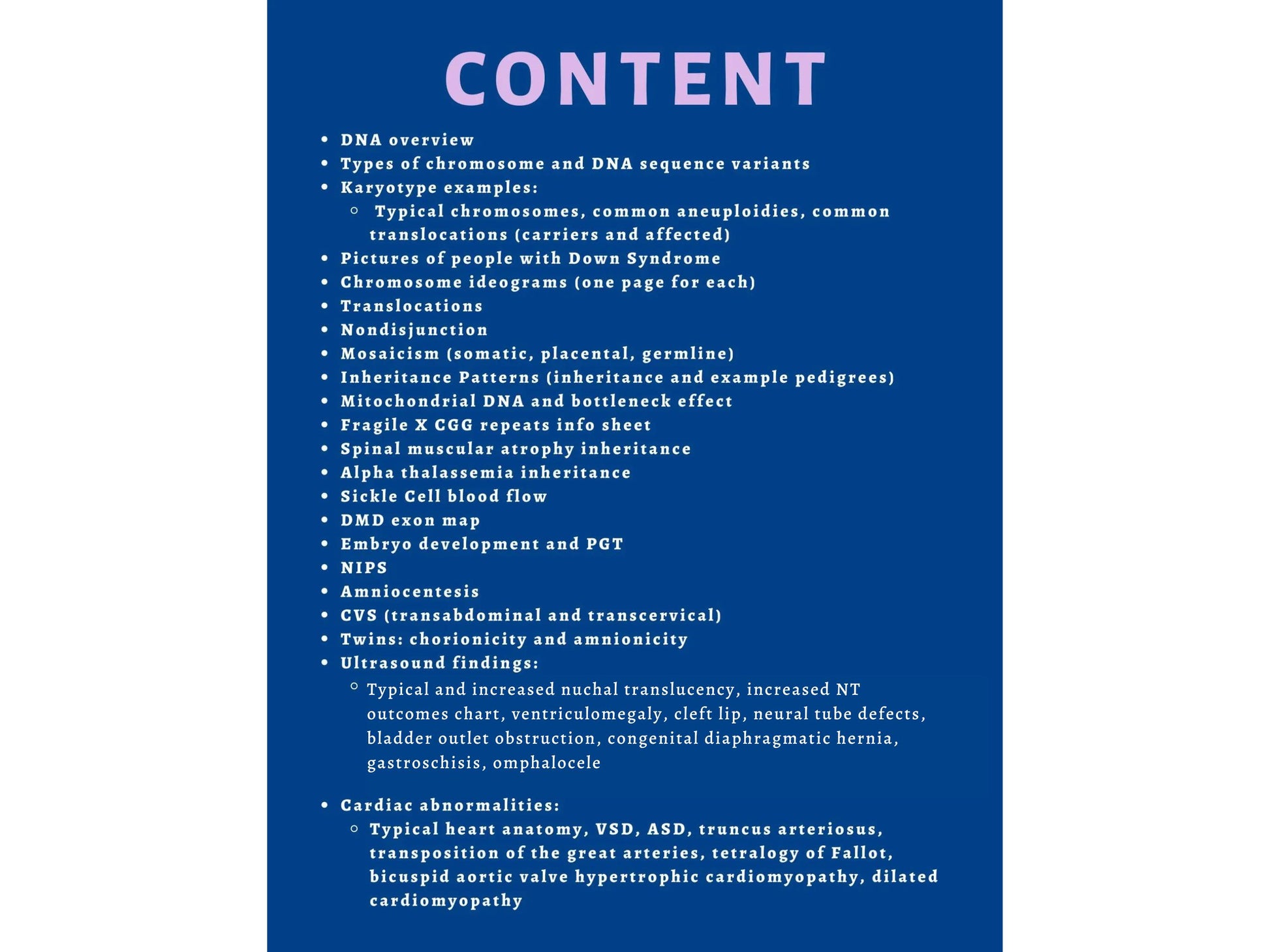 Visual Aids for Genetic Counseling | Digital Download